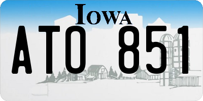 IA license plate ATO851