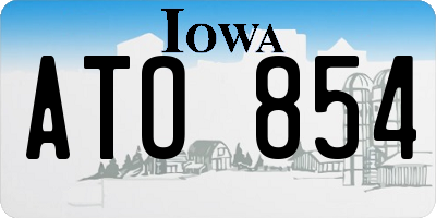 IA license plate ATO854