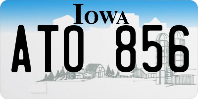 IA license plate ATO856
