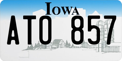 IA license plate ATO857