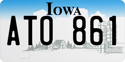 IA license plate ATO861