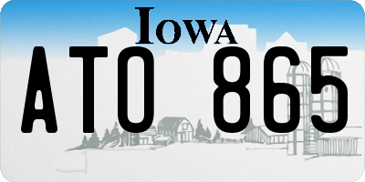 IA license plate ATO865