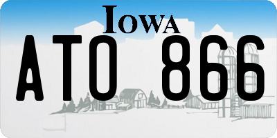 IA license plate ATO866