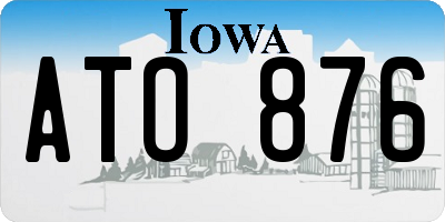 IA license plate ATO876