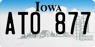 IA license plate ATO877