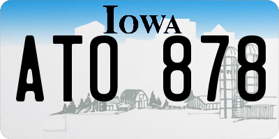 IA license plate ATO878