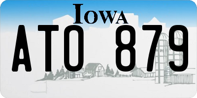 IA license plate ATO879