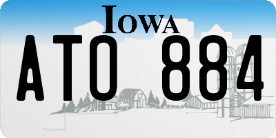 IA license plate ATO884