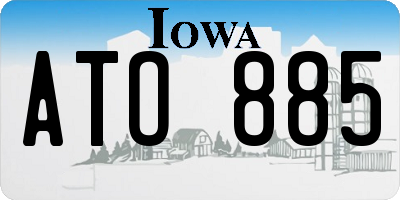 IA license plate ATO885