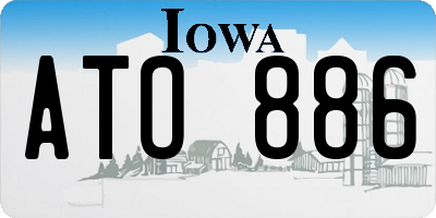 IA license plate ATO886