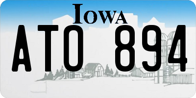 IA license plate ATO894
