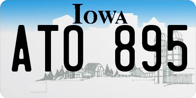 IA license plate ATO895