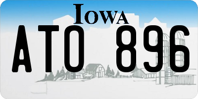 IA license plate ATO896