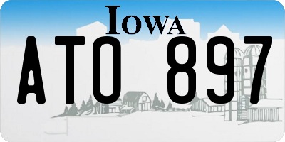 IA license plate ATO897
