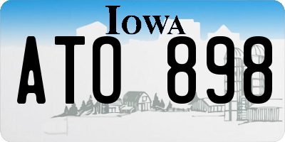 IA license plate ATO898
