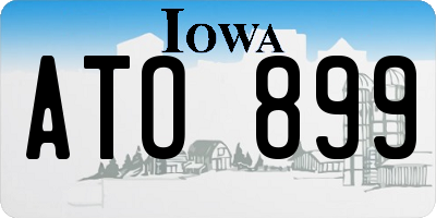 IA license plate ATO899