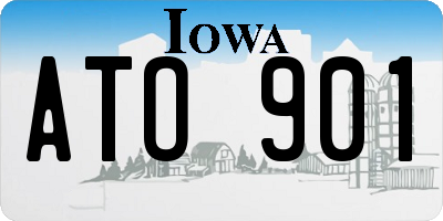 IA license plate ATO901