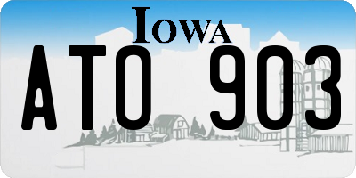 IA license plate ATO903