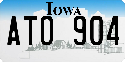 IA license plate ATO904