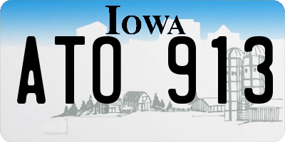 IA license plate ATO913