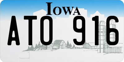 IA license plate ATO916