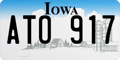 IA license plate ATO917