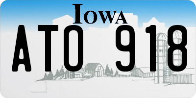 IA license plate ATO918