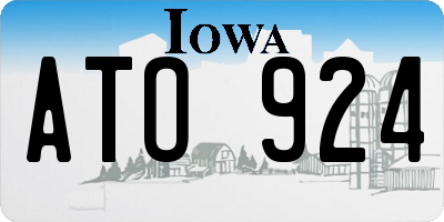 IA license plate ATO924