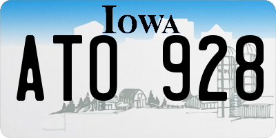 IA license plate ATO928