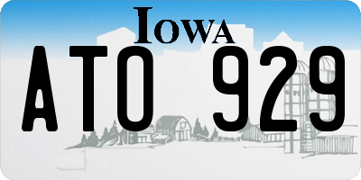 IA license plate ATO929