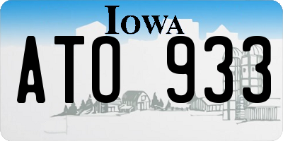 IA license plate ATO933