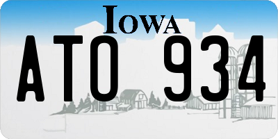 IA license plate ATO934