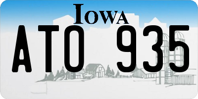 IA license plate ATO935