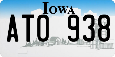IA license plate ATO938