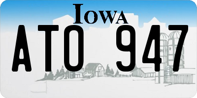 IA license plate ATO947
