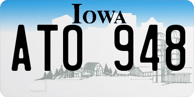 IA license plate ATO948
