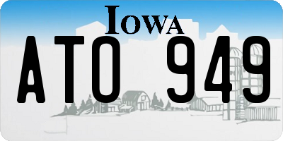 IA license plate ATO949