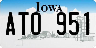 IA license plate ATO951