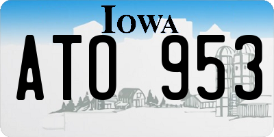 IA license plate ATO953