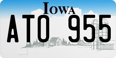 IA license plate ATO955