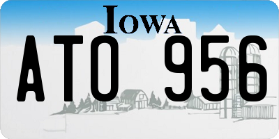 IA license plate ATO956