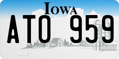 IA license plate ATO959