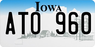 IA license plate ATO960