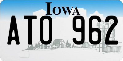 IA license plate ATO962
