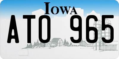 IA license plate ATO965