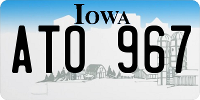 IA license plate ATO967