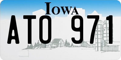 IA license plate ATO971