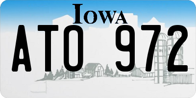 IA license plate ATO972
