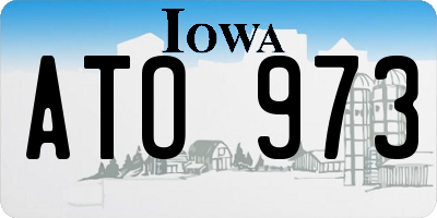 IA license plate ATO973