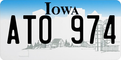 IA license plate ATO974